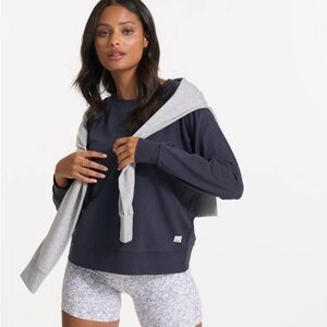 Vuori Halo crew, XS, heathered navy, rarely worn